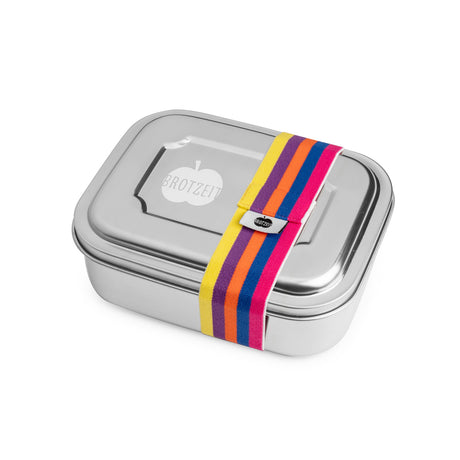 Brotzeit ZWEIER Lunchboxen Brotdose Jausenbox mit Unterteilung aus Edelstahl 100% BPA frei