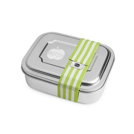 Brotzeit ZWEIER Lunchboxen Brotdose Jausenbox mit Unterteilung aus Edelstahl 100% BPA frei