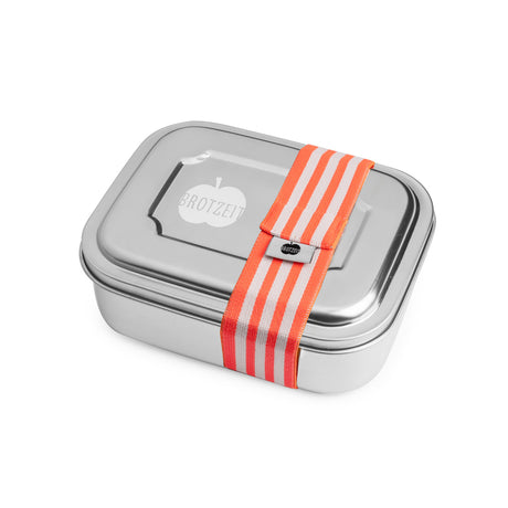 Brotzeit ZWEIER Lunchboxen Brotdose Jausenbox mit Unterteilung aus Edelstahl 100% BPA frei