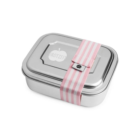 Brotzeit ZWEIER Lunchboxen Brotdose Jausenbox mit Unterteilung aus Edelstahl 100% BPA frei