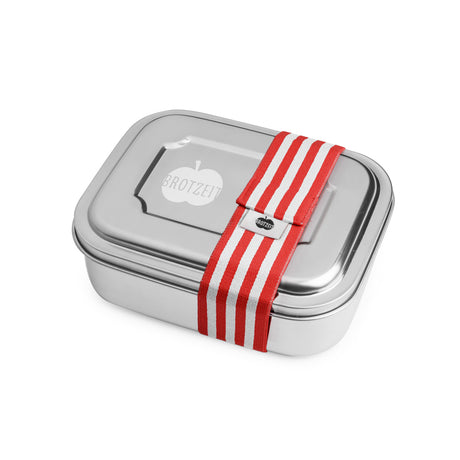 Brotzeit ZWEIER Lunchboxen Brotdose Jausenbox mit Unterteilung aus Edelstahl 100% BPA frei