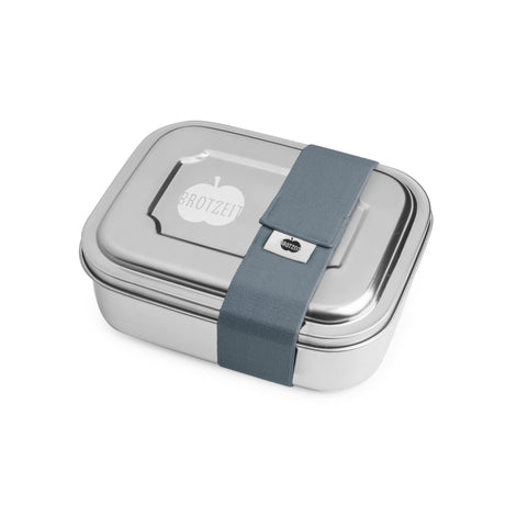 Brotzeit ZWEIER Lunchboxen Brotdose Jausenbox mit Unterteilung aus Edelstahl 100% BPA frei