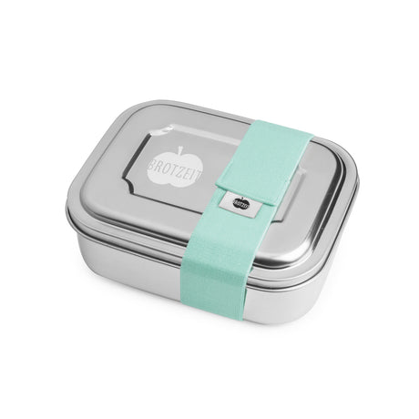 Brotzeit ZWEIER Lunchboxen Brotdose Jausenbox mit Unterteilung aus Edelstahl 100% BPA frei