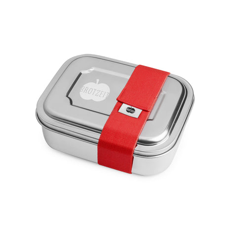 Brotzeit ZWEIER Lunchboxen Brotdose Jausenbox mit Unterteilung aus Edelstahl 100% BPA frei