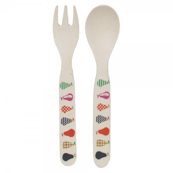 bamboo children's cutlery set starter set fork spoon