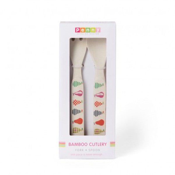 bamboo children's cutlery set starter set fork spoon