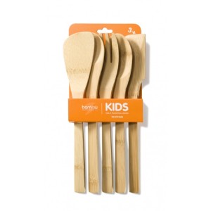 bambu children's cooking spoon set Kids in the Kitchen 5-piece made of bamboo