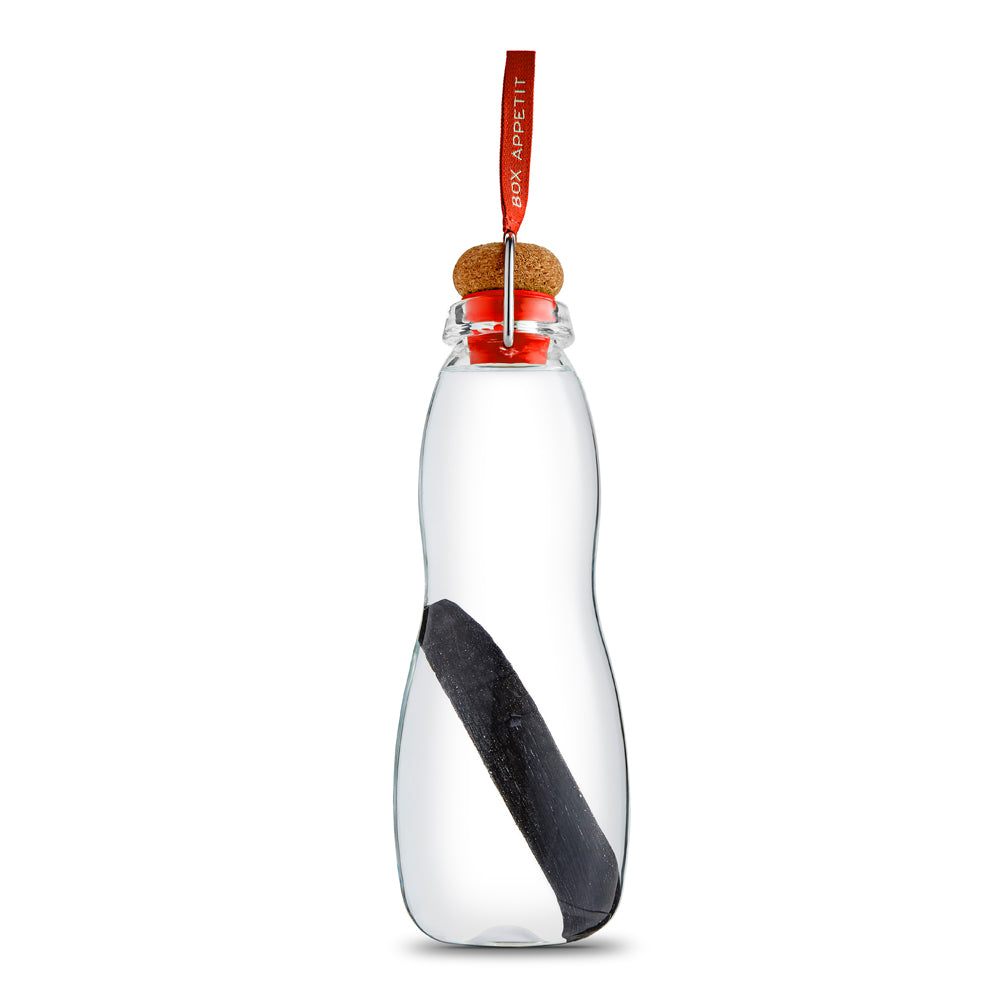 eau good glass drinking bottle with activated carbon water carafe glass 0.6l