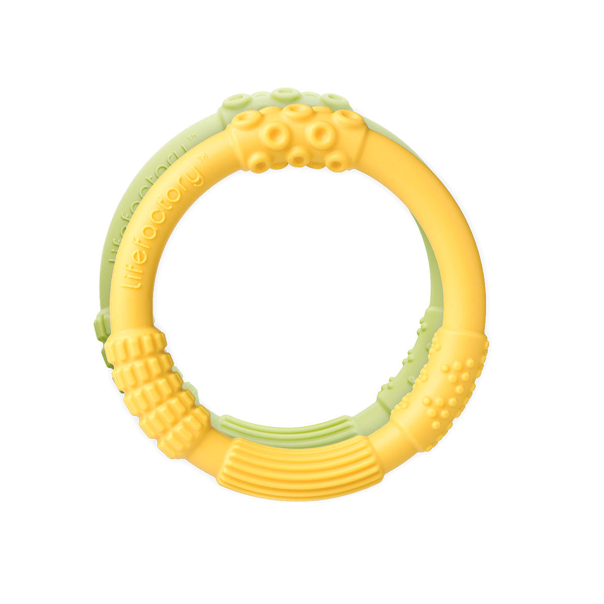 Lifefactory Silicone Teething Ring Set of 2 BPA free Baby Teething Ring