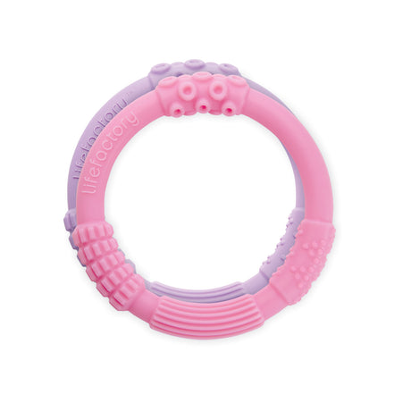 Lifefactory Silicone Teething Ring Set of 2 BPA free Baby Teething Ring