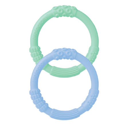 Lifefactory Silicone Teething Ring Set of 2 BPA free Baby Teething Ring