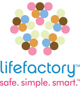Lifefactory Cap Lid Screw Cap Set of 2 for Glass Drinking Bottles 260ml and 120ml white