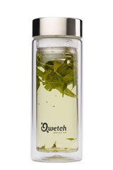 Qwetch teapot to go tea thermos bottle made of glass 0.35l BPA free mobiliThe