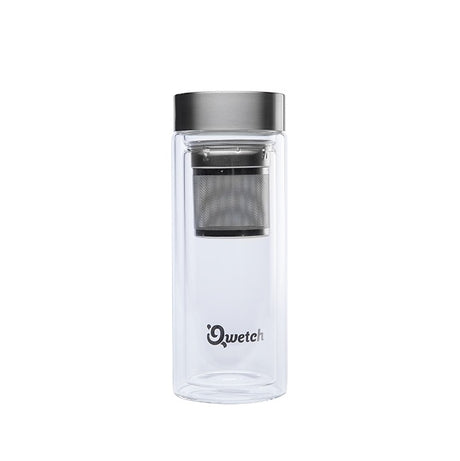 Qwetch teapot to go tea thermos bottle made of glass 0.35l BPA free mobiliThe