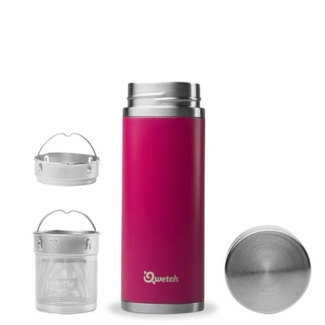 Qwetch teapot to go tea thermos bottle made of stainless steel 0.3l BPA free mobiliThe