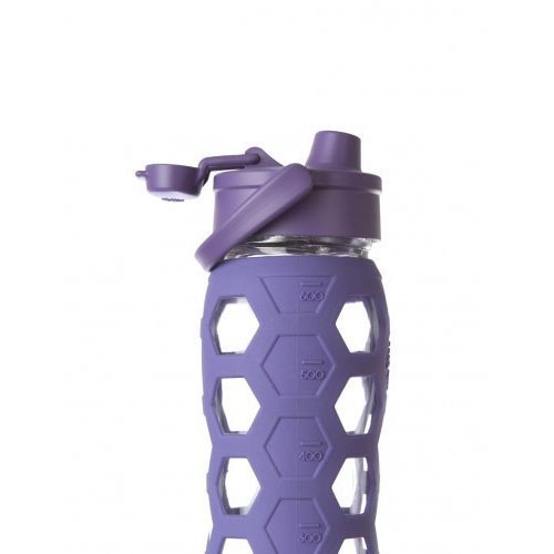 Lifefactory Trinkflasche aus Glas 650ml mit Sport Cap Flip Top Cap 22 oz