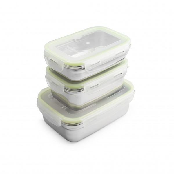 Brotzeit klick Brotdose Lunchbox aus Edelstahl 100% BPA frei dicht verschliessbar