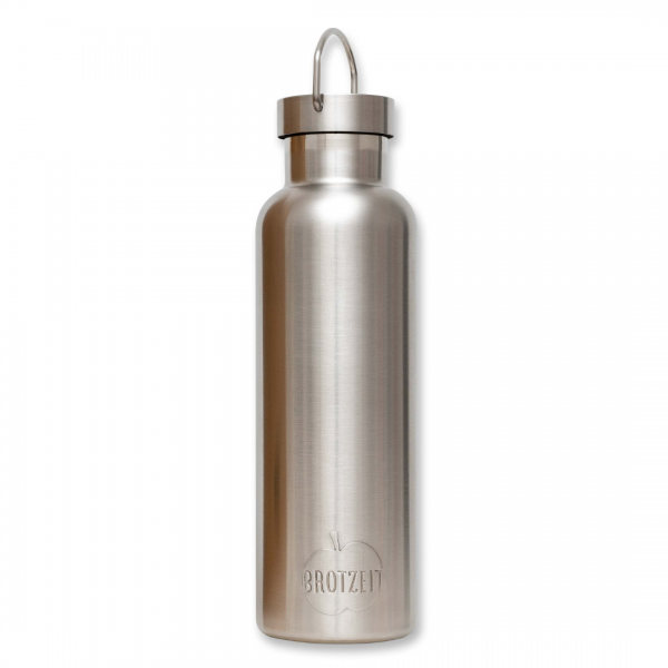 Brotzeit Thermosflasche embossed aus Edelstahl plastikfrei Trinkflasche 750ml