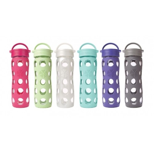 Lifefactory Trinkflasche aus Glas 475ml in tollen Farben Glastrinkflasche BPAfrei