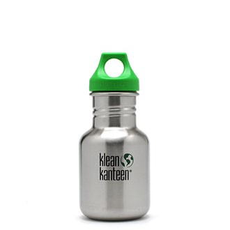 Klean Kanteen Classic Kids Trinkflasche 355ml mit loop Cap gruen Edelstahl