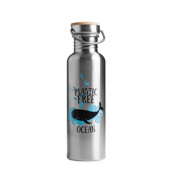 Brotzeit Trinkflasche Plastic free Ocean aus Edelstahl plastikfrei BPAfrei 750ml