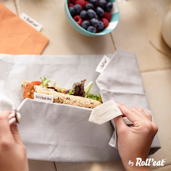 Roll&#039;eat Boc`n`Roll BIO line Sandwich Wrap waschbarer Snackbag Brotbeutel